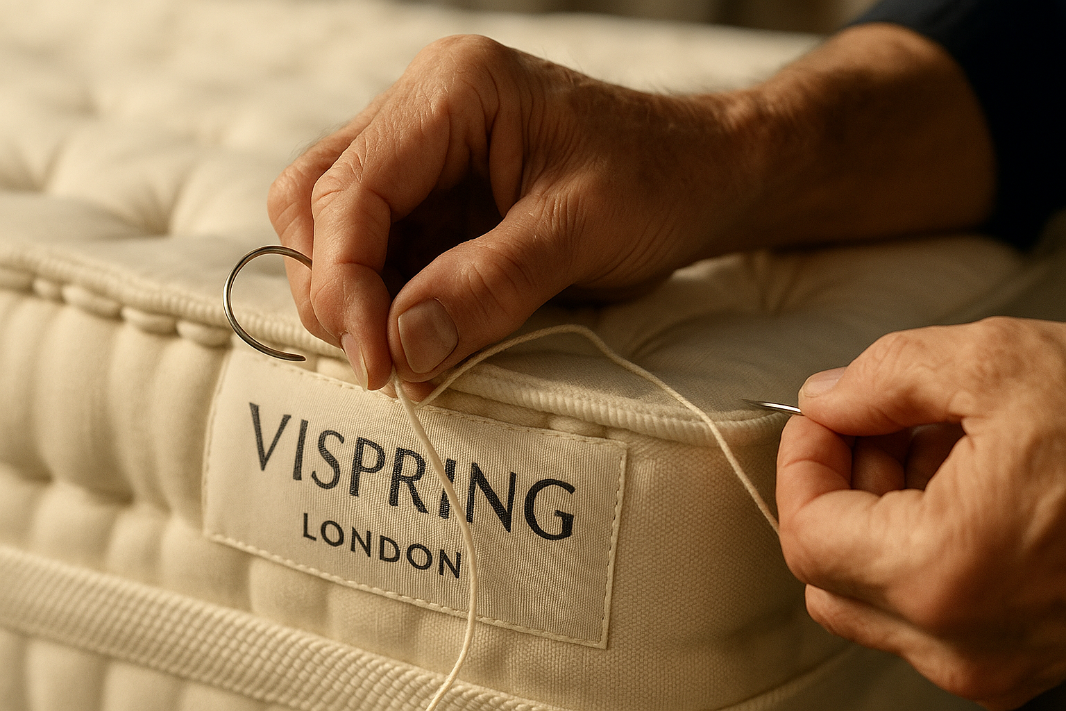 Artesano Vispring trabajando